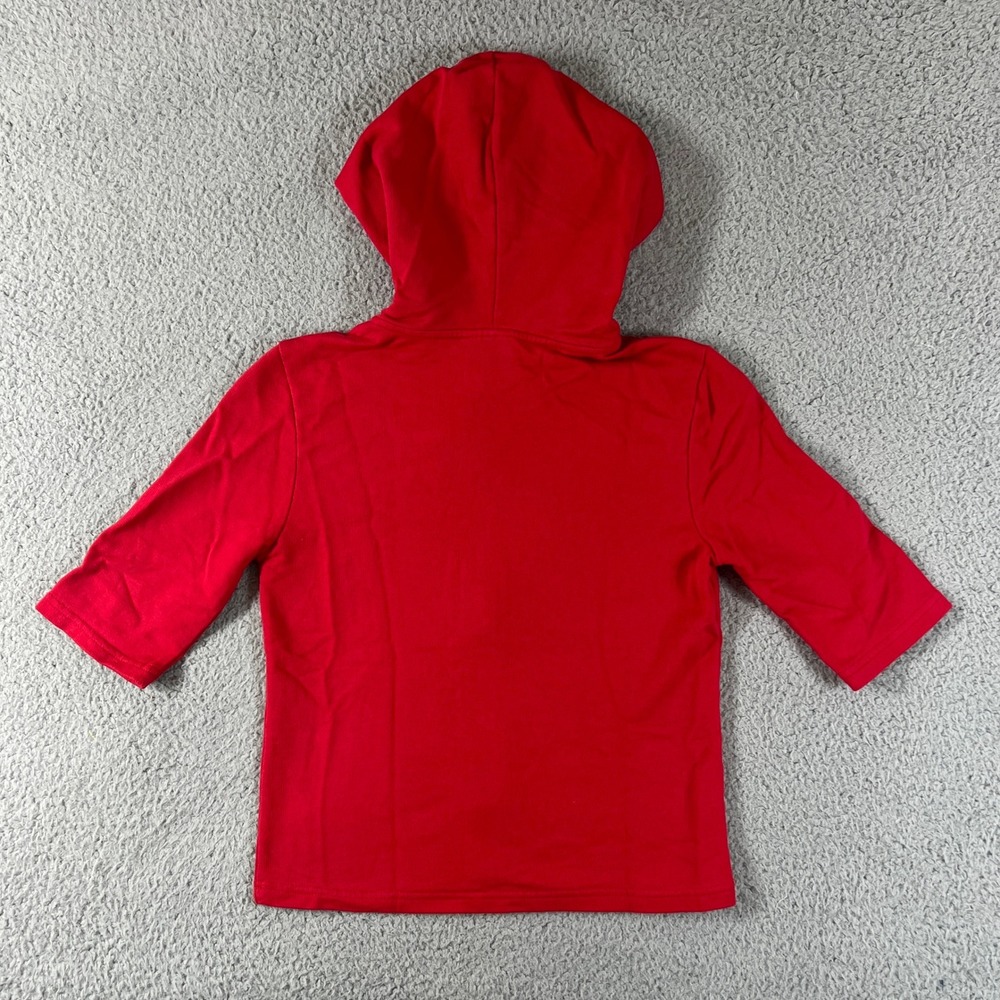 Polo Jeans Co Ralph Lauren Zip Hoodie Women's Small Red Short Sleeve Graphic VTG - Picture 2 of 9